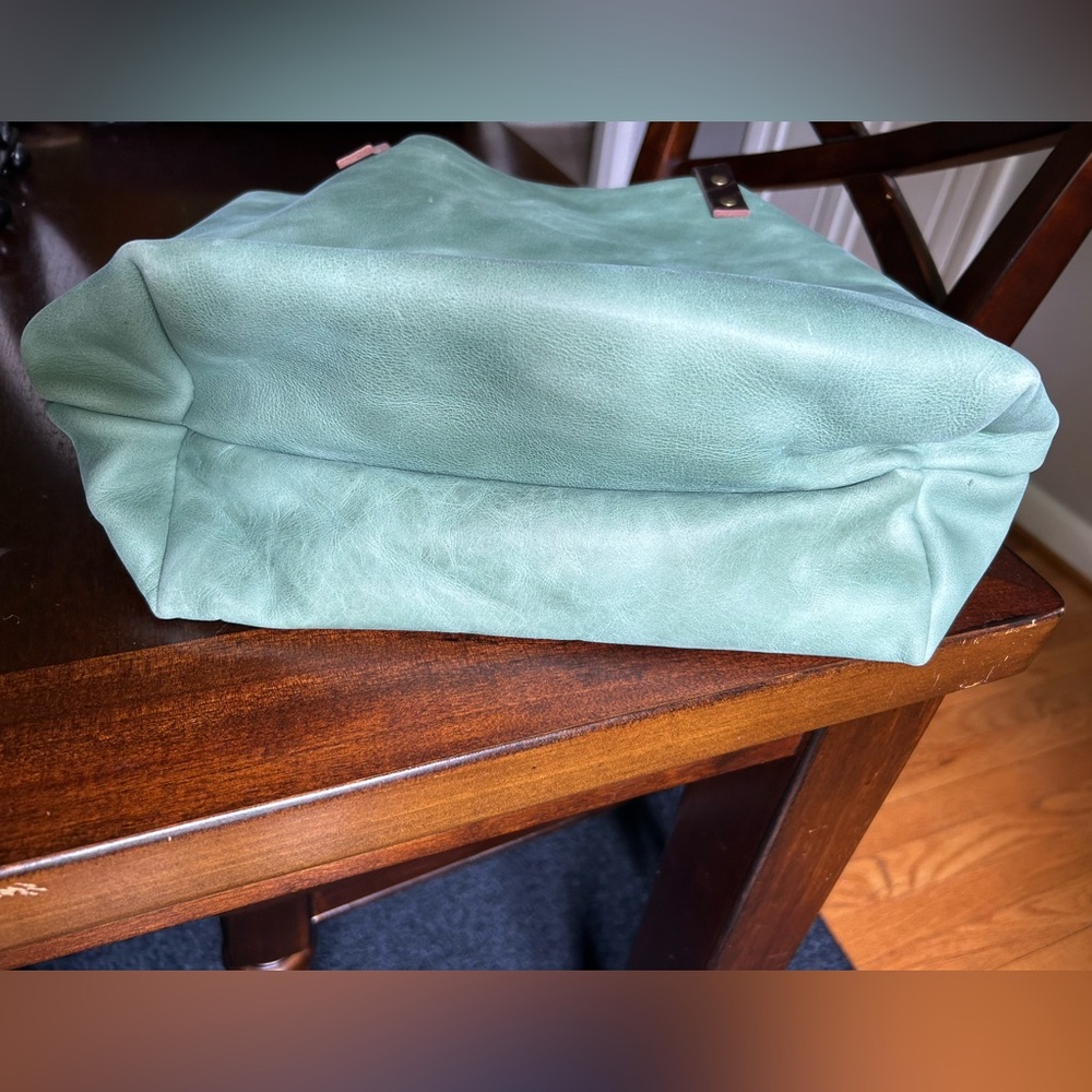 Portland Leather Medium Cucumber Tote - Picture 3 of 5